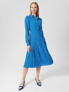 Платье-рубашка с принтом Hobbs Alberta Key, имперский синий Hobb's