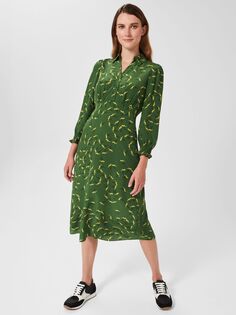 Платье миди с цветочным принтом Hobbs Ariel, зеленое Hobb's
