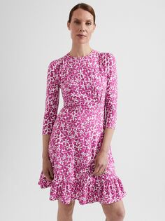Трикотажное платье Hobbs Ami с цветочным принтом, розовый/разноцветный Hobb's