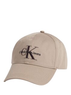 Бейсбольная кепка с логотипом Calvin Klein Jeans Monogram, цвет трюфель