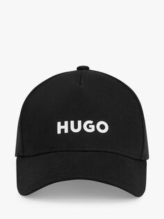 Бейсболка с логотипом HUGO, черная