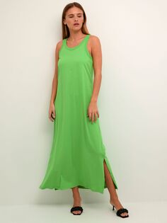 Платье макси без рукавов KAFFE Ditte из джерси, зеленое