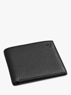 Кожаный кошелек Aspinal of London на 8 карт, черный