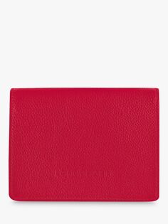 Компактный кожаный кошелек Longchamp Le Foulonné, цвет Love