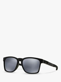 Мужские поляризационные прямоугольные солнцезащитные очки Oakley OO9272 Catalyst, матовый черный/градиент