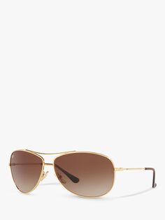 Мужские солнцезащитные очки-авиаторы Ray-Ban RB3293, золотисто-коричневый с градиентом