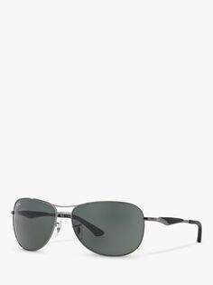 Мужские солнцезащитные очки-авиаторы Ray-Ban RB3519 59, темно-серый/металлический