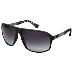 Emporio Armani EA4029 Мужские квадратные солнцезащитные очки, черные