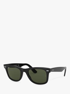 Солнцезащитные очки Ray-Ban RB2140 унисекс New Wayfarer, черные/зеленые