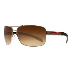 Prada Linea Rossa PS541S Солнцезащитные очки-авиаторы, Коричневые, Коричневые