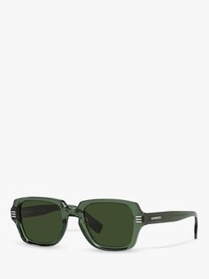 Мужские прямоугольные солнцезащитные очки Burberry BE4349, зеленые