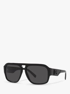 Dolce &amp; Gabbana DG4403 Мужские солнцезащитные очки-авиаторы, черные/серые