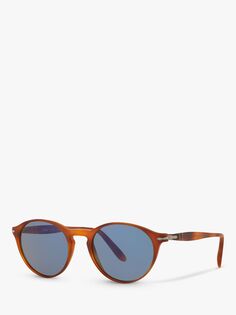 Persol PO3092SM Мужские овальные солнцезащитные очки, Terra di Siena/Синий