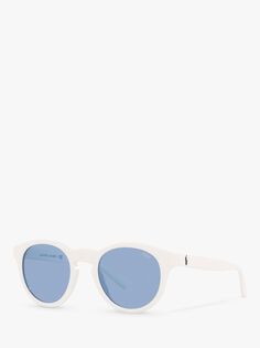 Мужские солнцезащитные очки круглой формы Ralph PH4184, блестящий белый/синий, блестящий белый/синий