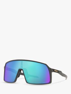 Мужские прямоугольные солнцезащитные очки Oakley OO9406 Sutro Prizm, матовый карбон/зеркальный синий