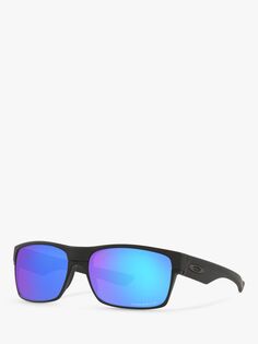 Мужские квадратные поляризационные солнцезащитные очки Oakley OO9189 с двумя лицами Prizm, матовый черный/зеркальный синий