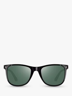Мужские солнцезащитные очки Aspinal of London Milano D-Frame, черные