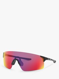 Мужские прямоугольные солнцезащитные очки Oakley OO9454 EVZero Prizm, черные полированные/зеркальные, разноцветные