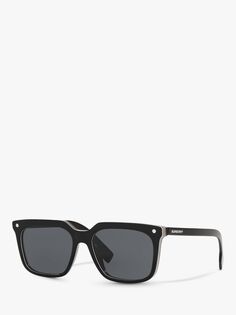 Мужские квадратные солнцезащитные очки Burberry BE4337, черные