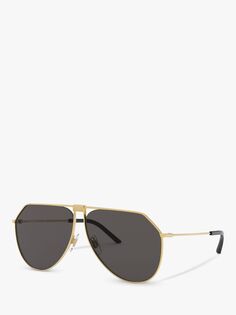 Dolce &amp; Gabbana DG2248 Мужские солнцезащитные очки-авиаторы, золотистый/серый