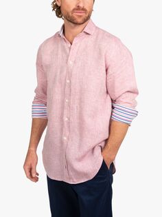 Льняная рубашка KOY Kikoy, темно-розовая