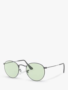Мужские круглые солнцезащитные очки Ray-Ban RB3447, бронзовый/светло-зеленый