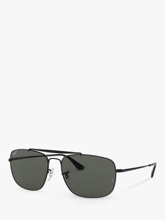 Мужские поляризационные квадратные солнцезащитные очки Ray-Ban RB3560, черные/зеленые