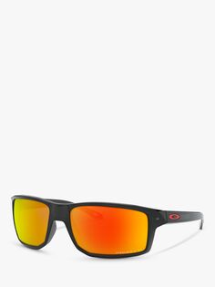 Мужские квадратные поляризационные солнцезащитные очки Oakley OO9449 Gibston Prizm, черные/рубиновые