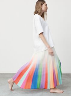 hush Zaina Плиссированная макси-юбка с эффектом омбре, Многоцветный