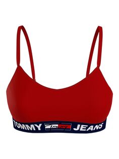 Tommy Hilfiger Бюстгальтер без косточек с логотипом Tommy Jeans, красный
