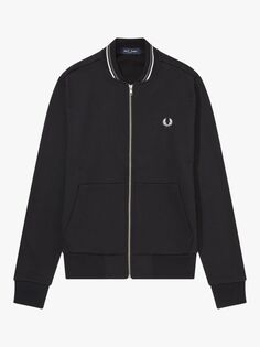 Толстовка на молнии Fred Perry, черная