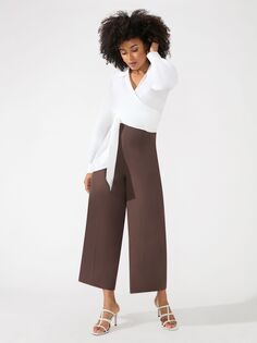 Приталенные брюки-кюлоты Ro&amp;Zo, коричневые Ro&Zo