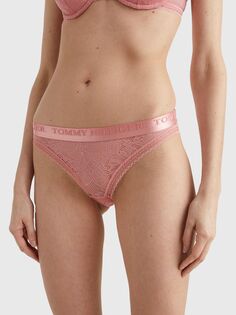 Кружевные трусики бикини Tommy Hilfiger, цвет &quot;Флора розовый&quot;