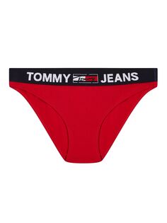 Tommy Hilfiger Трусики бикини с логотипом на поясе Tommy Jeans, красный
