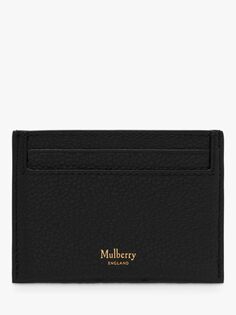Классическая сумка для кредитной карты Mulberry Continental, маленькая классическая кожа с лицевой поверхностью, черная