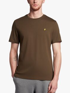 Простая футболка с круглым вырезом Lyle &amp; Scott, оливковая