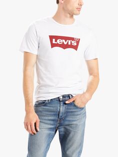 Футболка с графическим логотипом Levi&apos;s Batwing, белая Levis