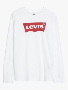 Футболка с длинным рукавом и логотипом Levi&apos;s Batwing, белая Levis