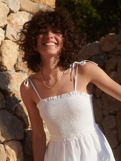 No&apos;s Child Maisi Многоярусное солнцезащитное платье Maisi, белое