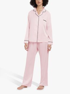 Атласный пижамный комплект с брюками Bluebella Claudia, бледно-розовый