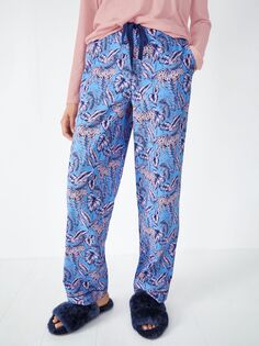 hush Пижамные штаны с леопардовым принтом Isla Jungle, розовый/синий