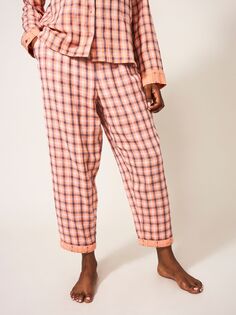 Пижамные штаны в клетку White Stuff Nightsky, розовый/разный