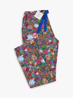 Хлопковые пижамные штаны Lola + Blake, диско с цветочным принтом
