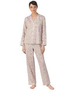 Пижамный комплект с классической рубашкой и рубашкой Lauren Ralph Lauren, разноцветный