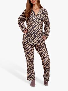 Пижамный комплект HotSquash Premium из джерси, полоска с изображением животных
