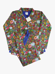 Хлопковая пижама Lola + Blake, диско с цветочным принтом