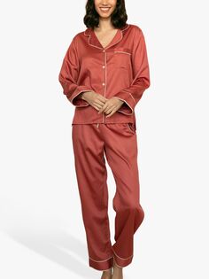 Пижама с длинными рукавами Fable &amp; Eve Islington, ярко-оранжевый