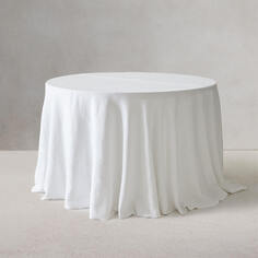 Круглая льняная скатерть Zara Home+ By Vincent Van Duysen Tablecloth 01, белый