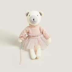 Мягкая игрушка Zara Home Little Bear Ballet, бежевый/розовый