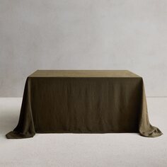 Льняная скатерть Zara Home+ By Vincent Van Duysen Tablecloth 01, хаки